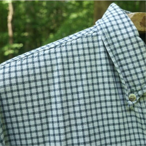 Vintage 90s Aeropostale Men’s Blue Plaid Button Up Shirt - Picture 4 of 6